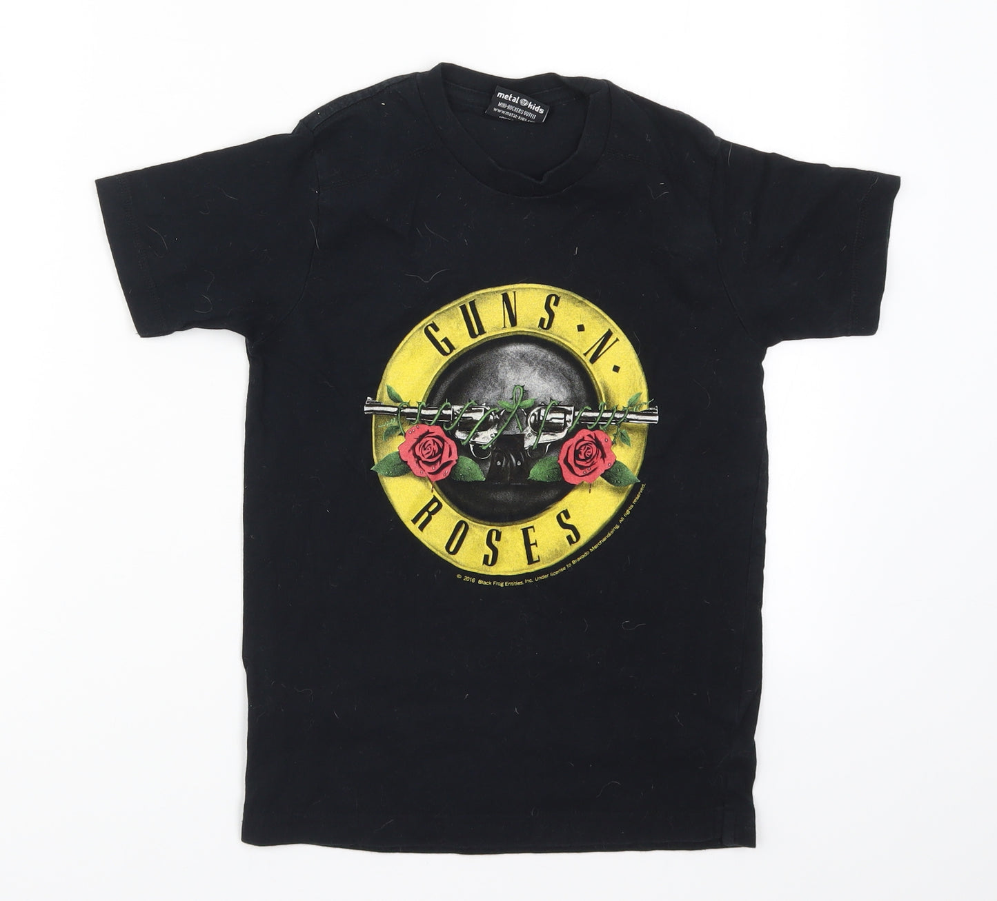Metal Kida Boys Black   Basic T-Shirt Size 8 Years  - Guns N' Roses