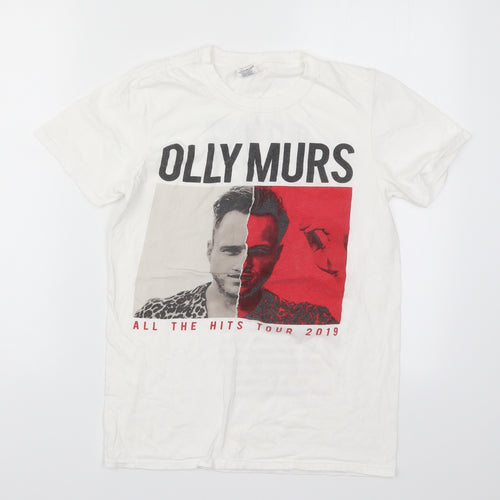 Gildan Womens White   Basic T-Shirt Size S  - Olly Murs