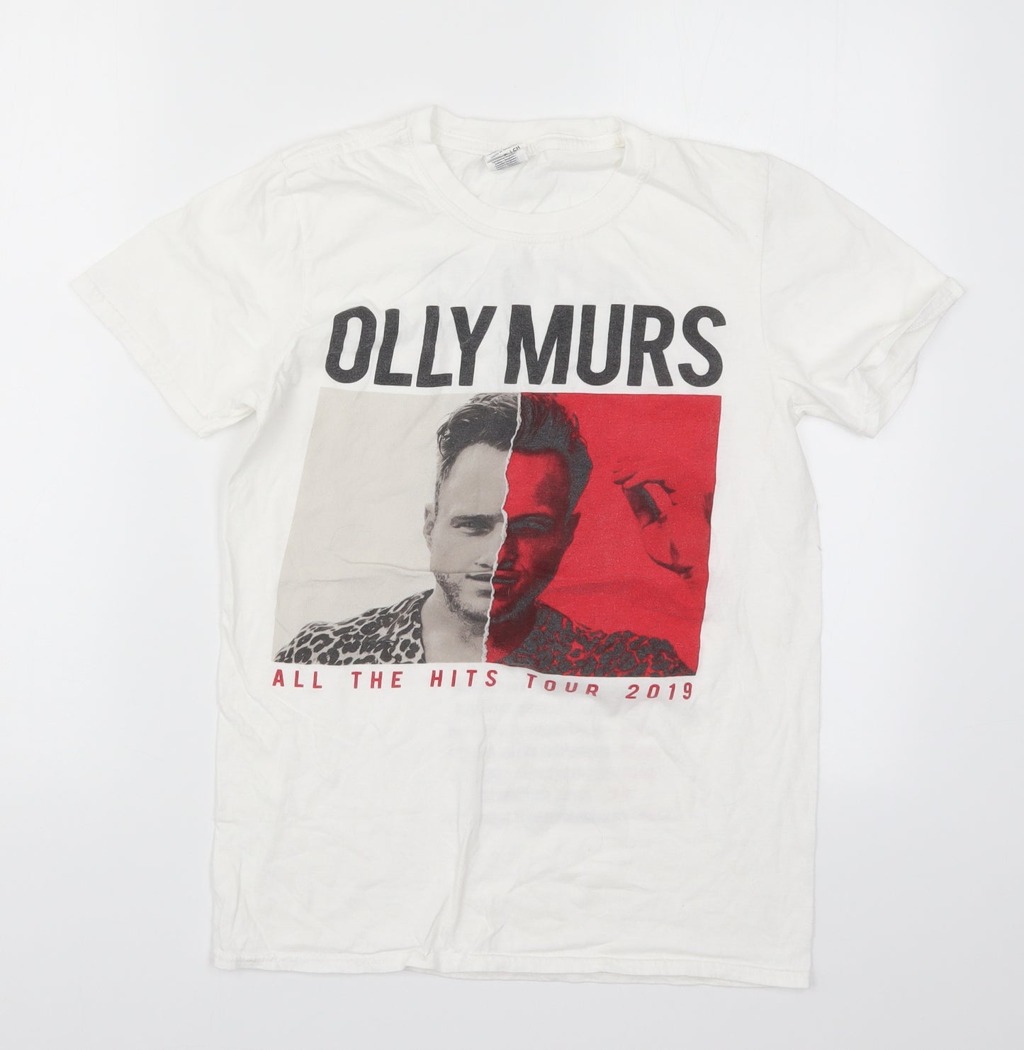 Gildan Womens White   Basic T-Shirt Size S  - Olly Murs