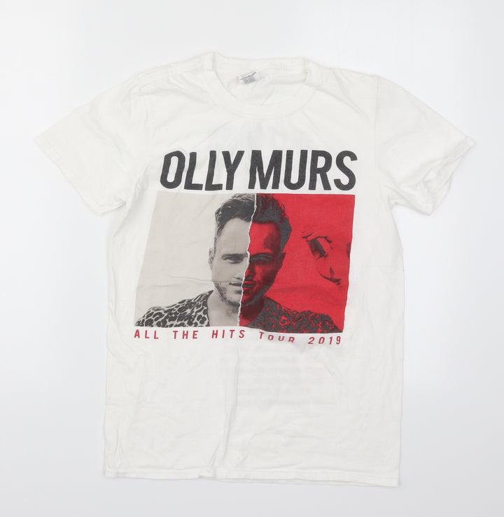 Gildan Womens White   Basic T-Shirt Size S  - Olly Murs