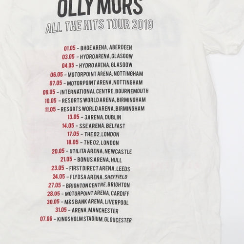 Gildan Womens White   Basic T-Shirt Size S  - Olly Murs