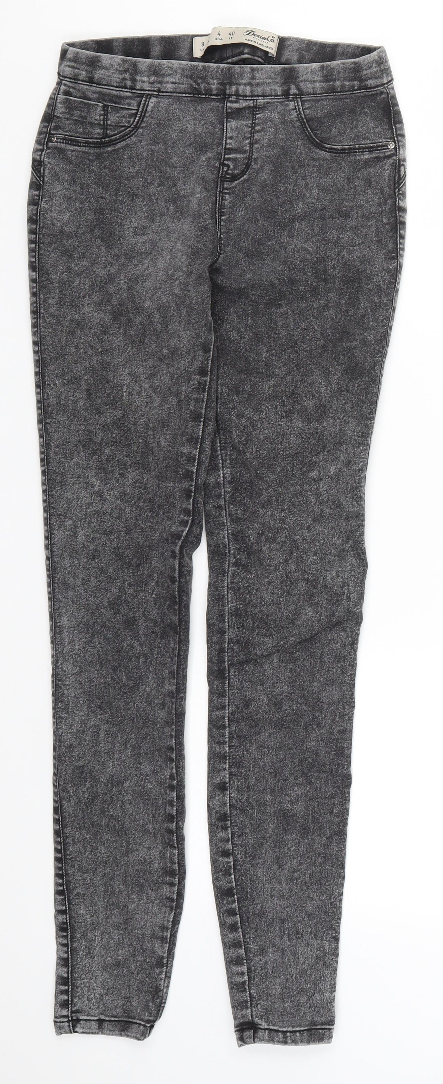 Denim Co Womens Grey  Denim Jegging Jeans Size 8 L28.5 in