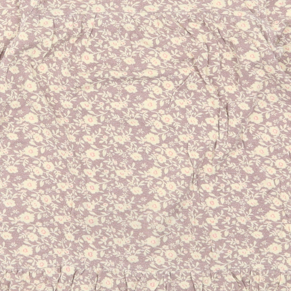 F&F Girls Beige Floral  Basic T-Shirt Size 5-6 Years