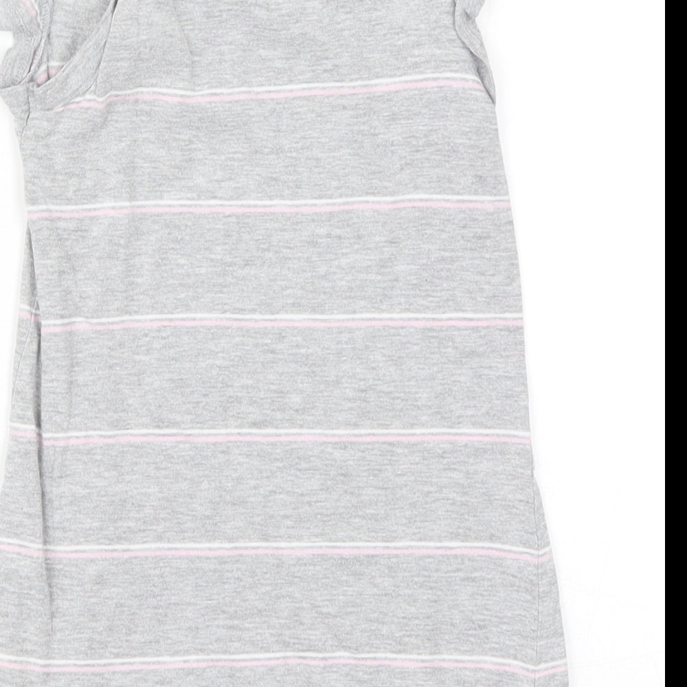 Earth Nymph Girls Grey Striped  T-Shirt Dress  Size 4 Years  - Koala Sydney Australia