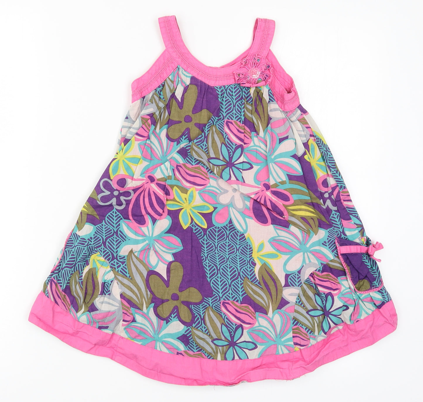 F&F Girls Multicoloured Floral  A-Line  Size 4-5 Years