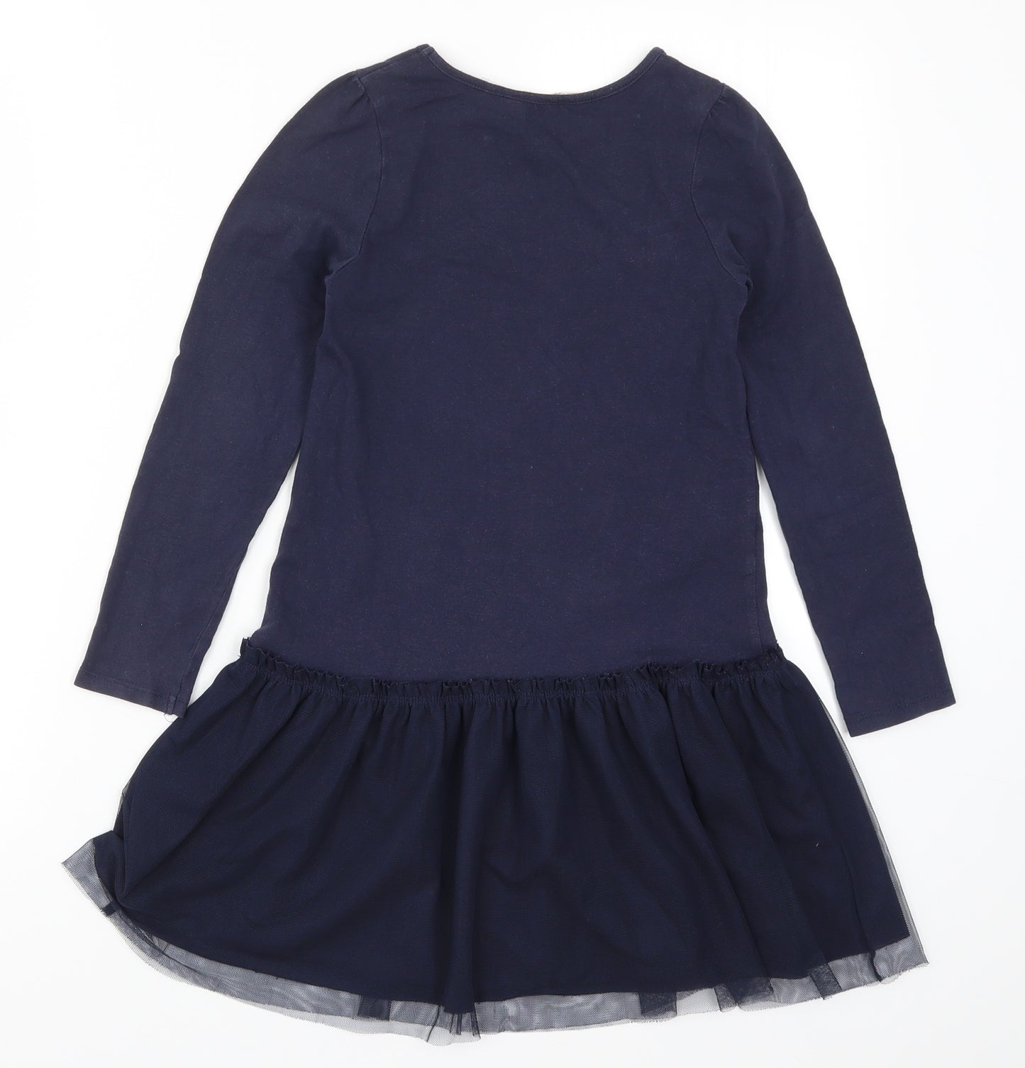 H&M Girls Blue   Tutu Dress  Size 7-8 Years  - Frozen Elsa and Anna