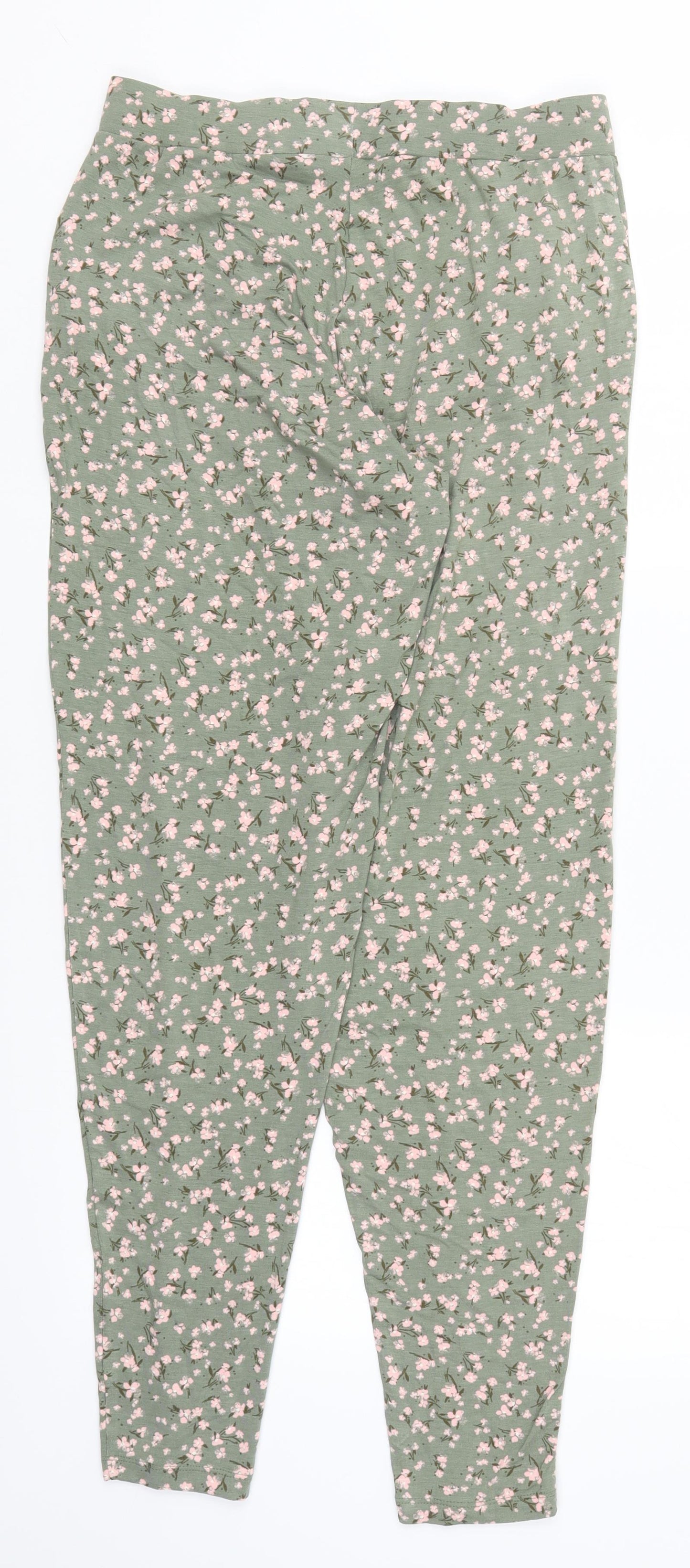 Nutmeg Womens Green Fair Isle  Trousers  Size 10 L29.5 in