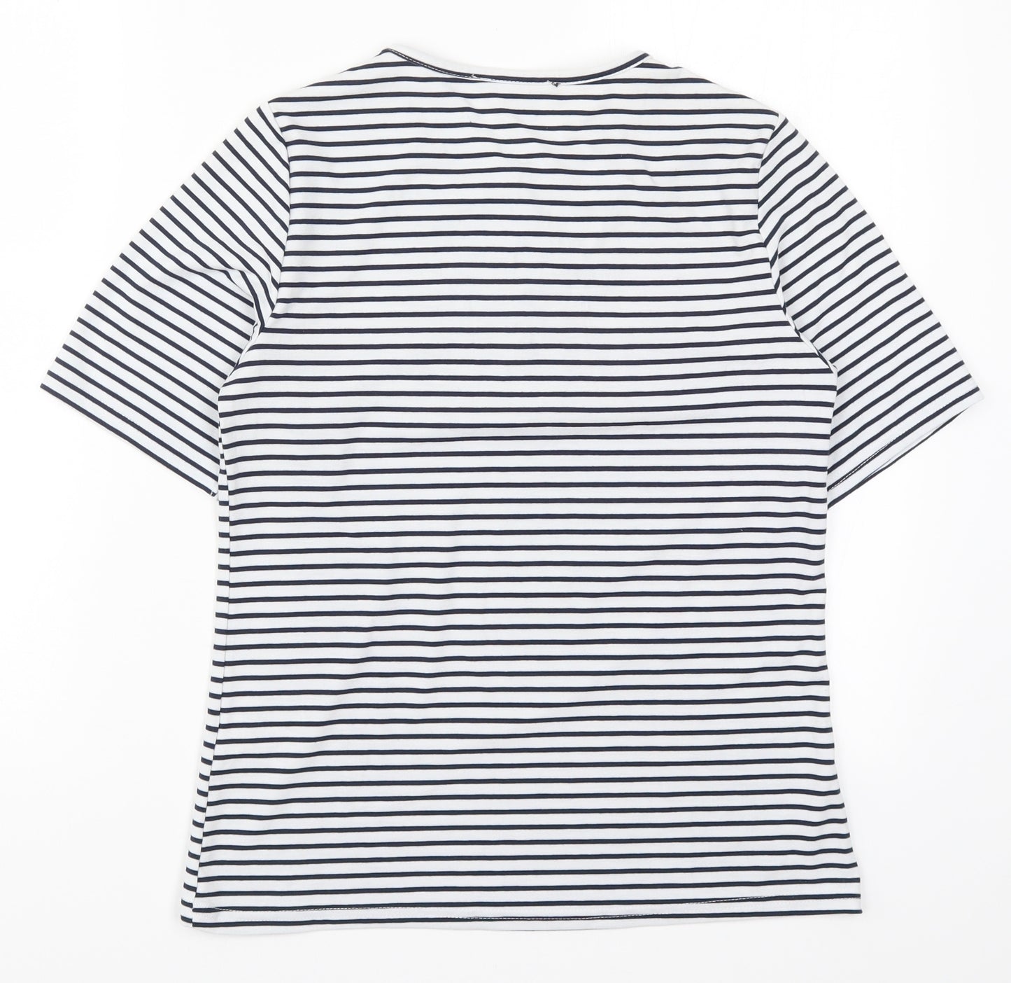 Atmosphere Womens Blue Striped  Basic T-Shirt Size 10