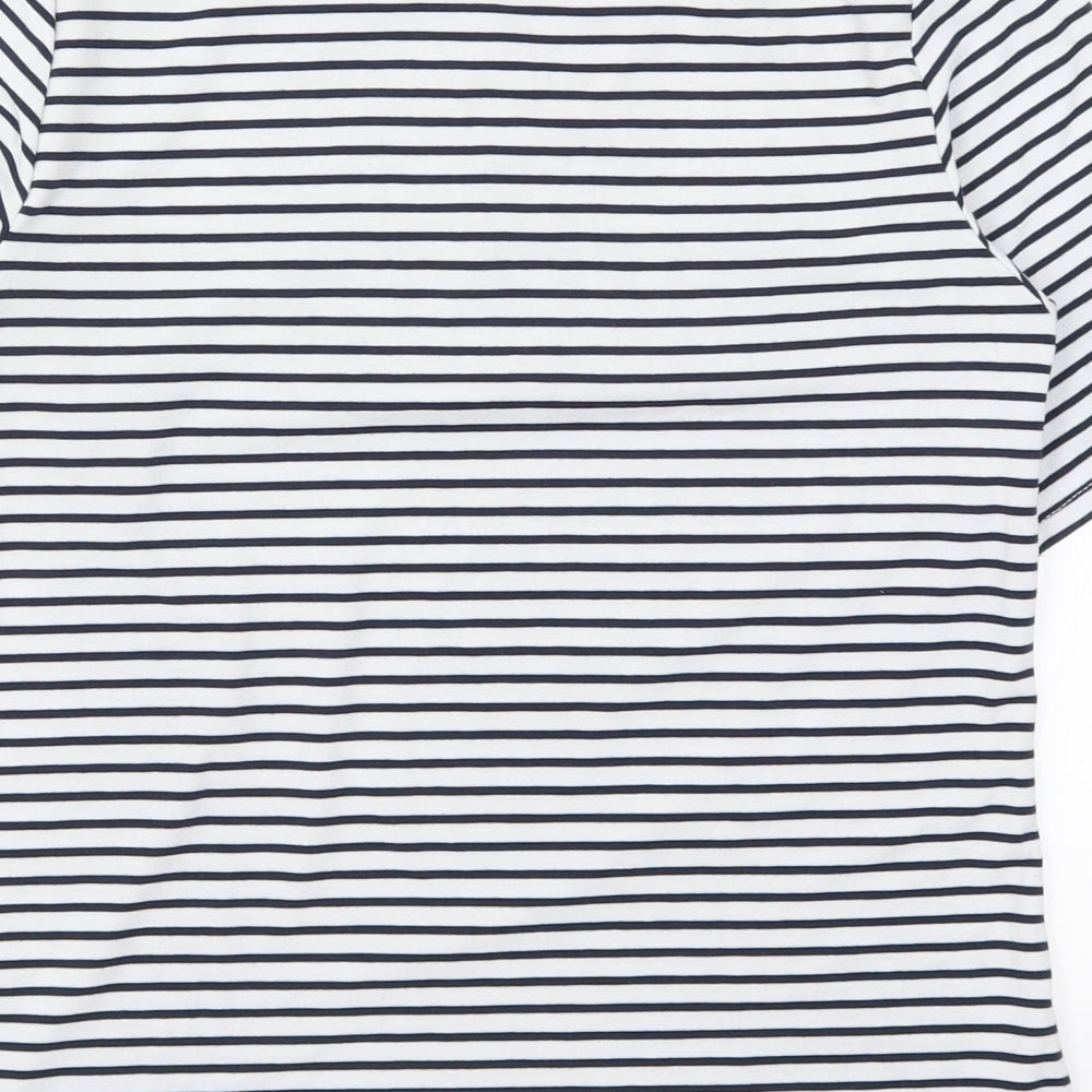 Atmosphere Womens Blue Striped  Basic T-Shirt Size 10
