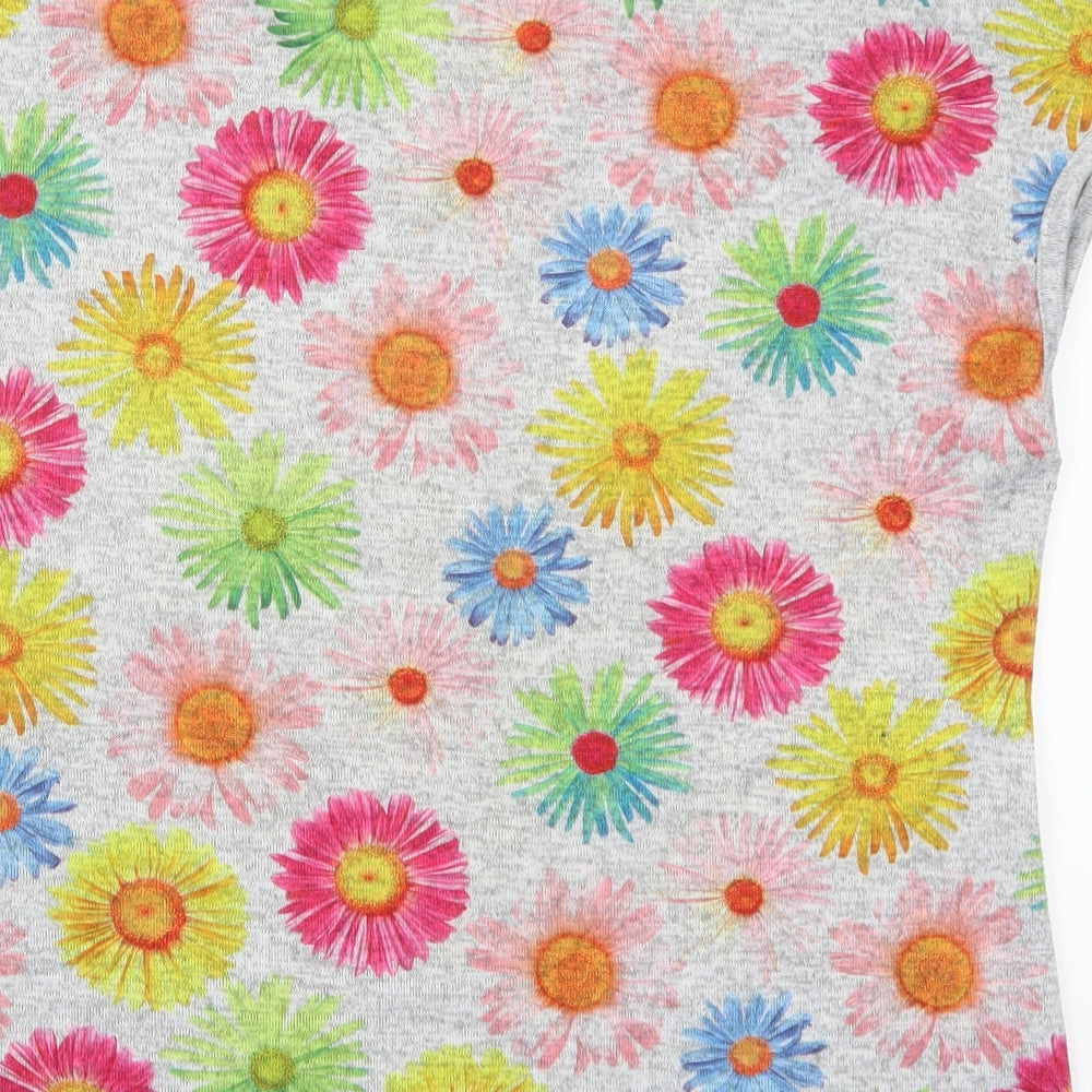 Alexara Womens Multicoloured Floral  Basic T-Shirt Size M
