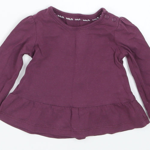 TU Girls Purple   Basic T-Shirt Size 0-3 Months