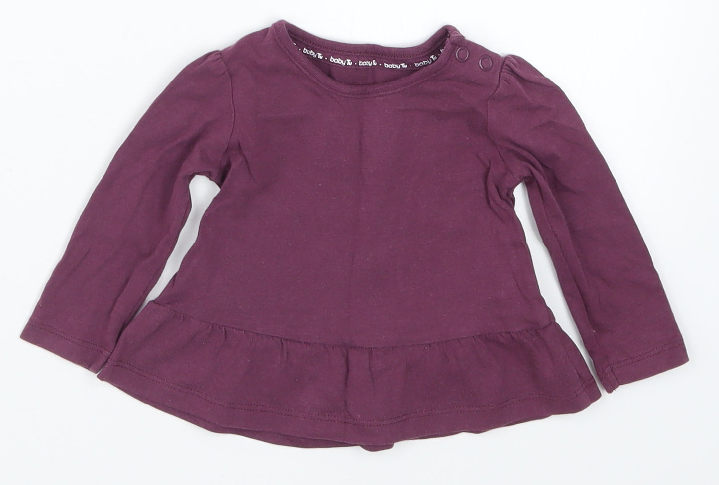 TU Girls Purple   Basic T-Shirt Size 0-3 Months