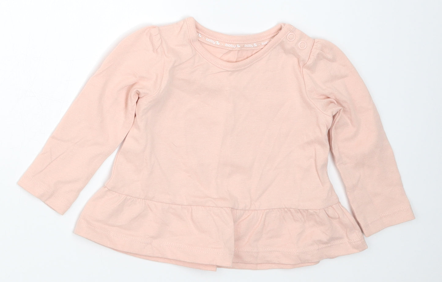 TU Girls Pink   Basic T-Shirt Size 0-3 Months