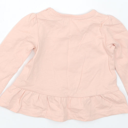TU Girls Pink   Basic T-Shirt Size 0-3 Months