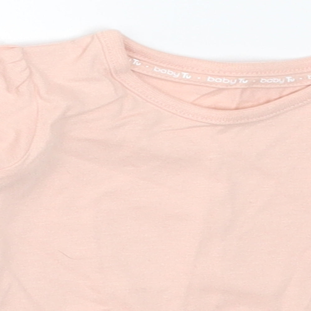 TU Girls Pink   Basic T-Shirt Size 0-3 Months