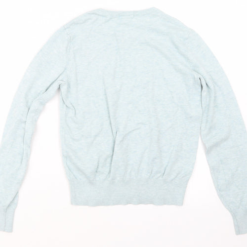H&M Womens Blue  Knit Pullover Jumper Size S