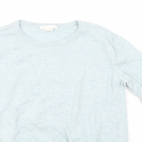 H&M Womens Blue  Knit Pullover Jumper Size S