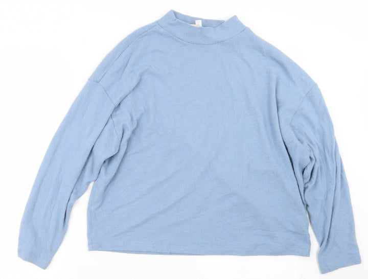 H&M Womens Blue  Knit Pullover Jumper Size S