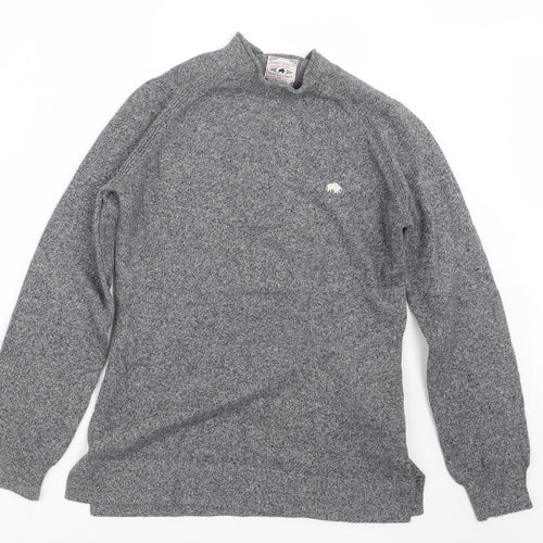 Raging Bull Boys Grey  Knit Pullover Jumper Size 12 Years