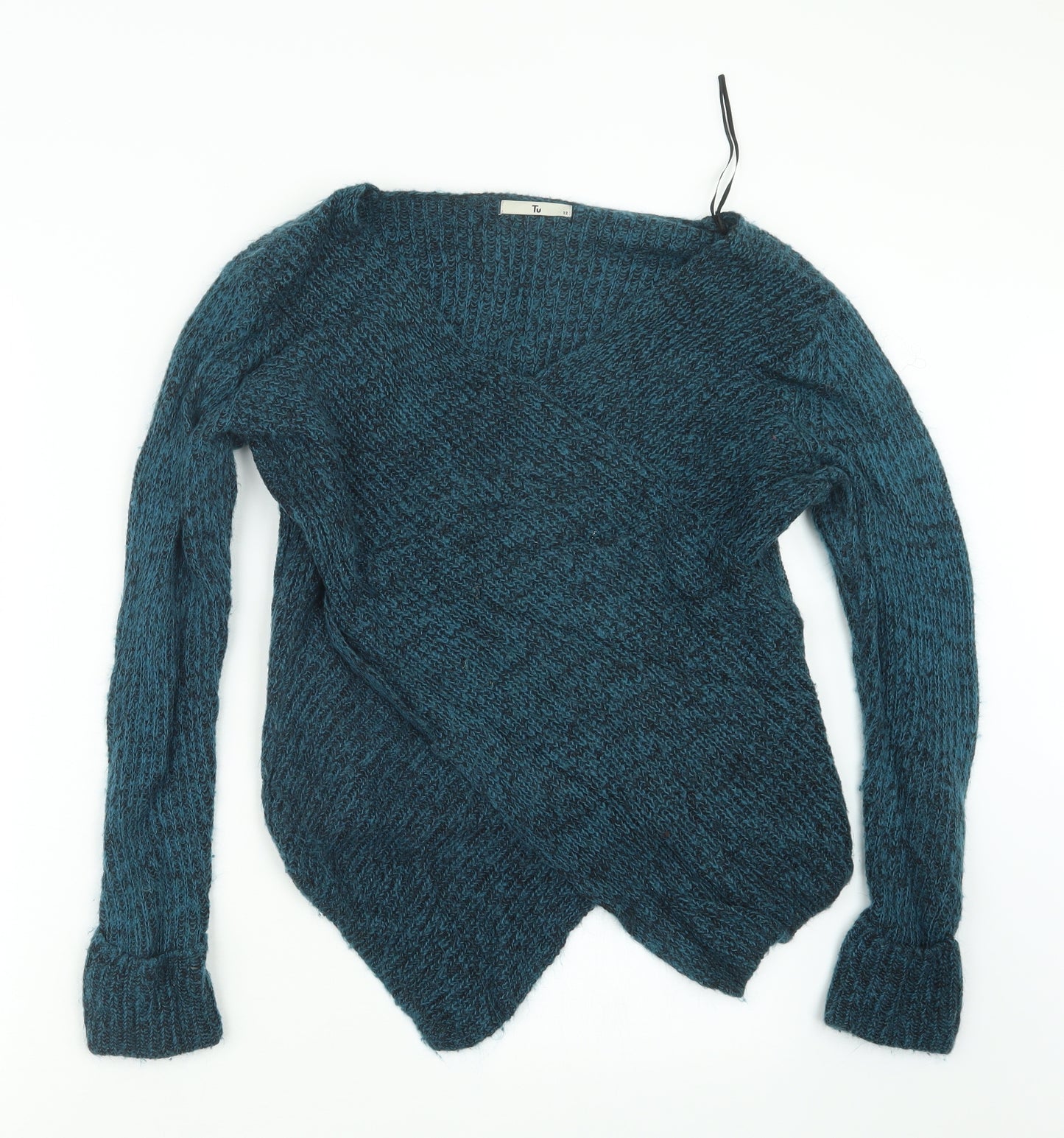TU Womens Blue  Knit Pullover Jumper Size 12