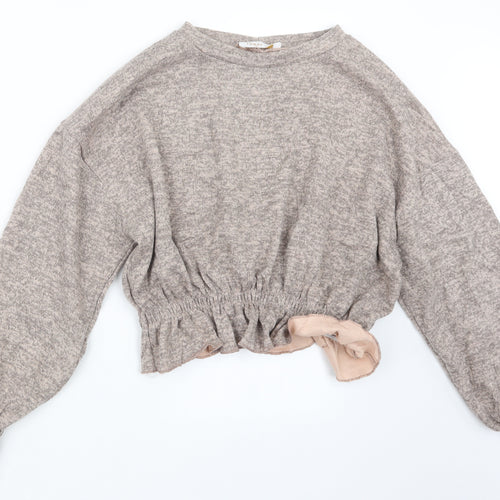 Femme Luxe Womens Beige   Pullover Jumper Size M