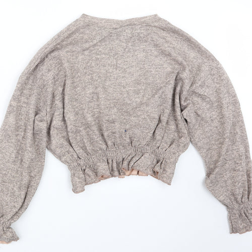 Femme Luxe Womens Beige   Pullover Jumper Size M