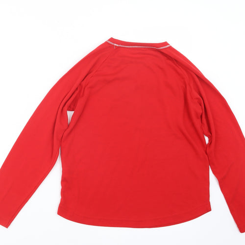 Matalan Boys Red Geometric   Pyjama Top Size 10-11 Years  - Christmas