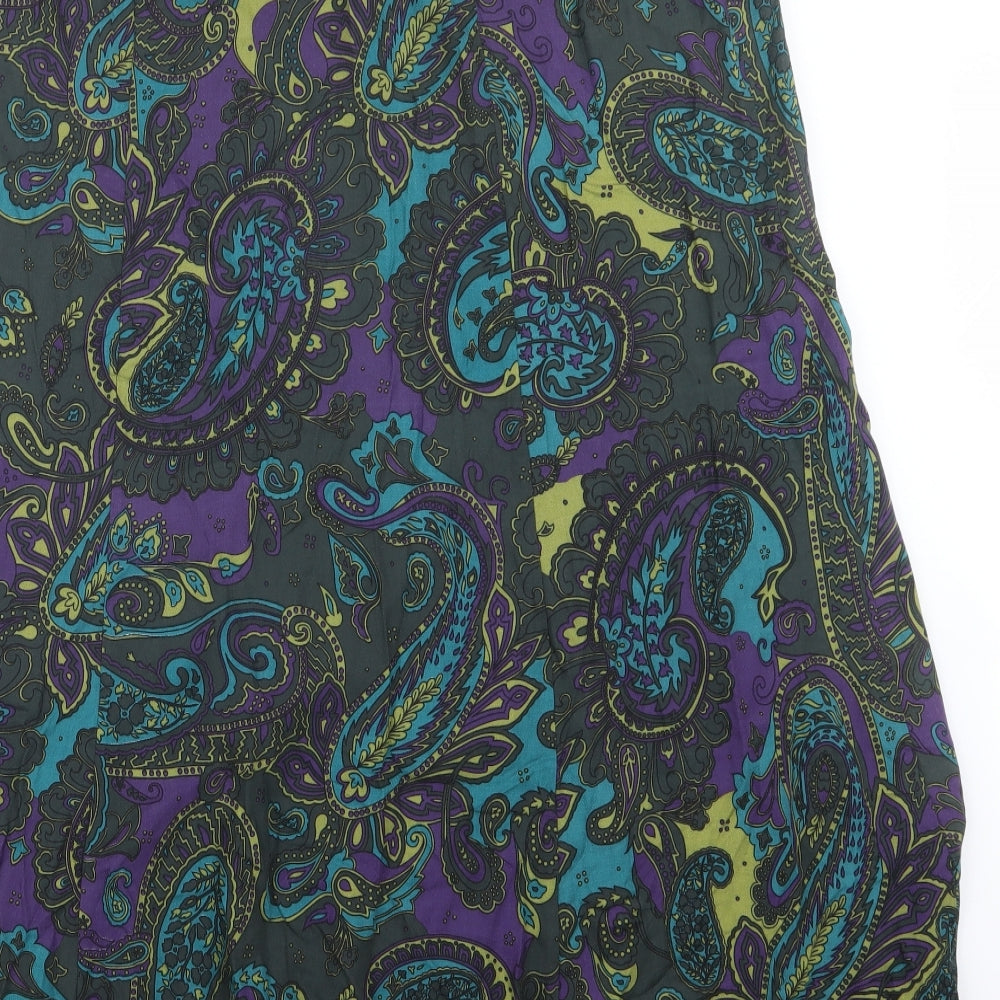 Marks and Spencer Womens Blue Geometric  Maxi Skirt Size 14