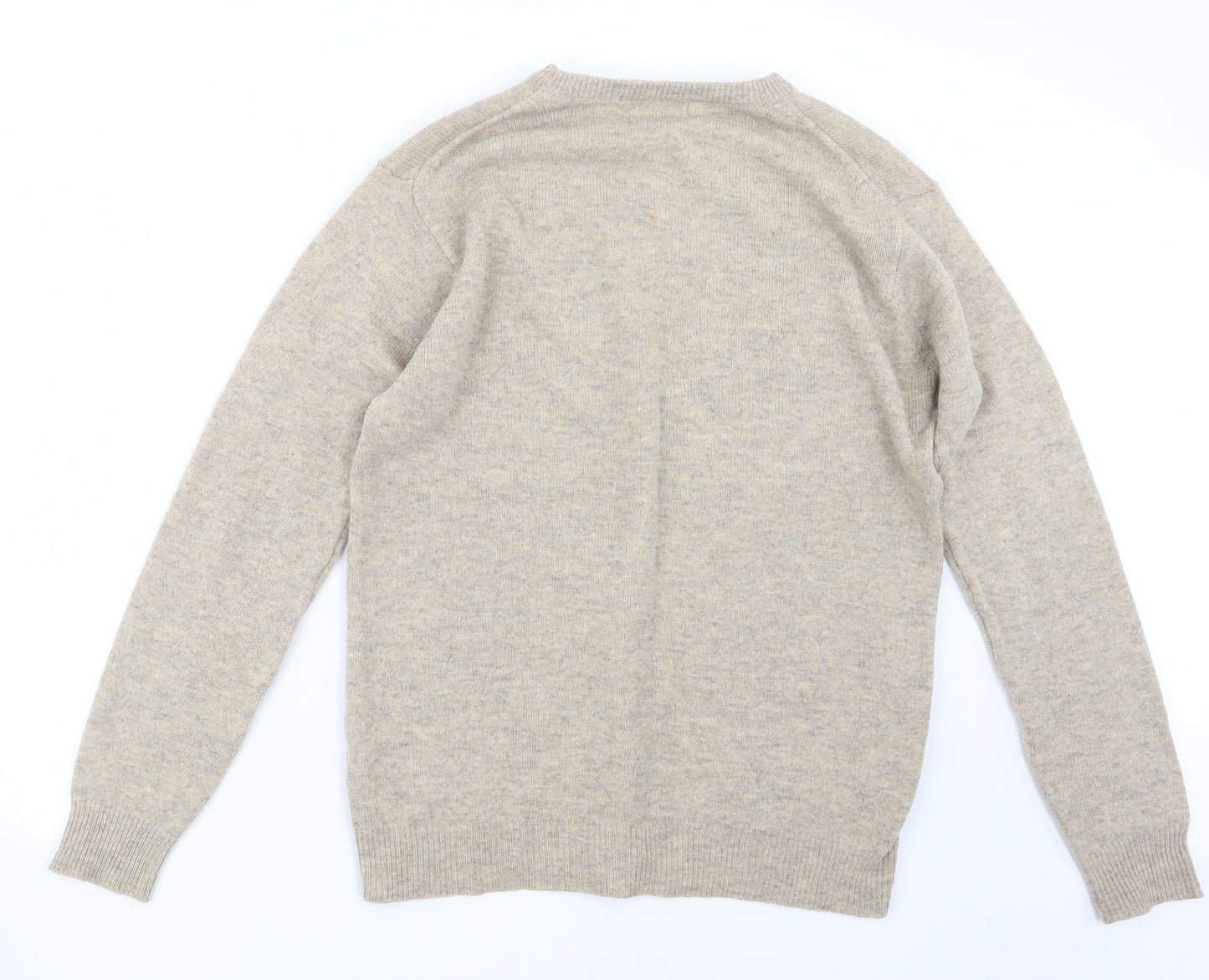 EWM Mens Beige  Knit Pullover Jumper Size M