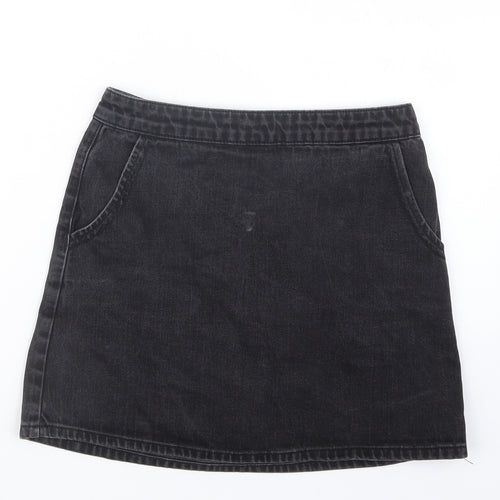 Topshop Womens Black  Denim Straight & Pencil Skirt Size 26 in