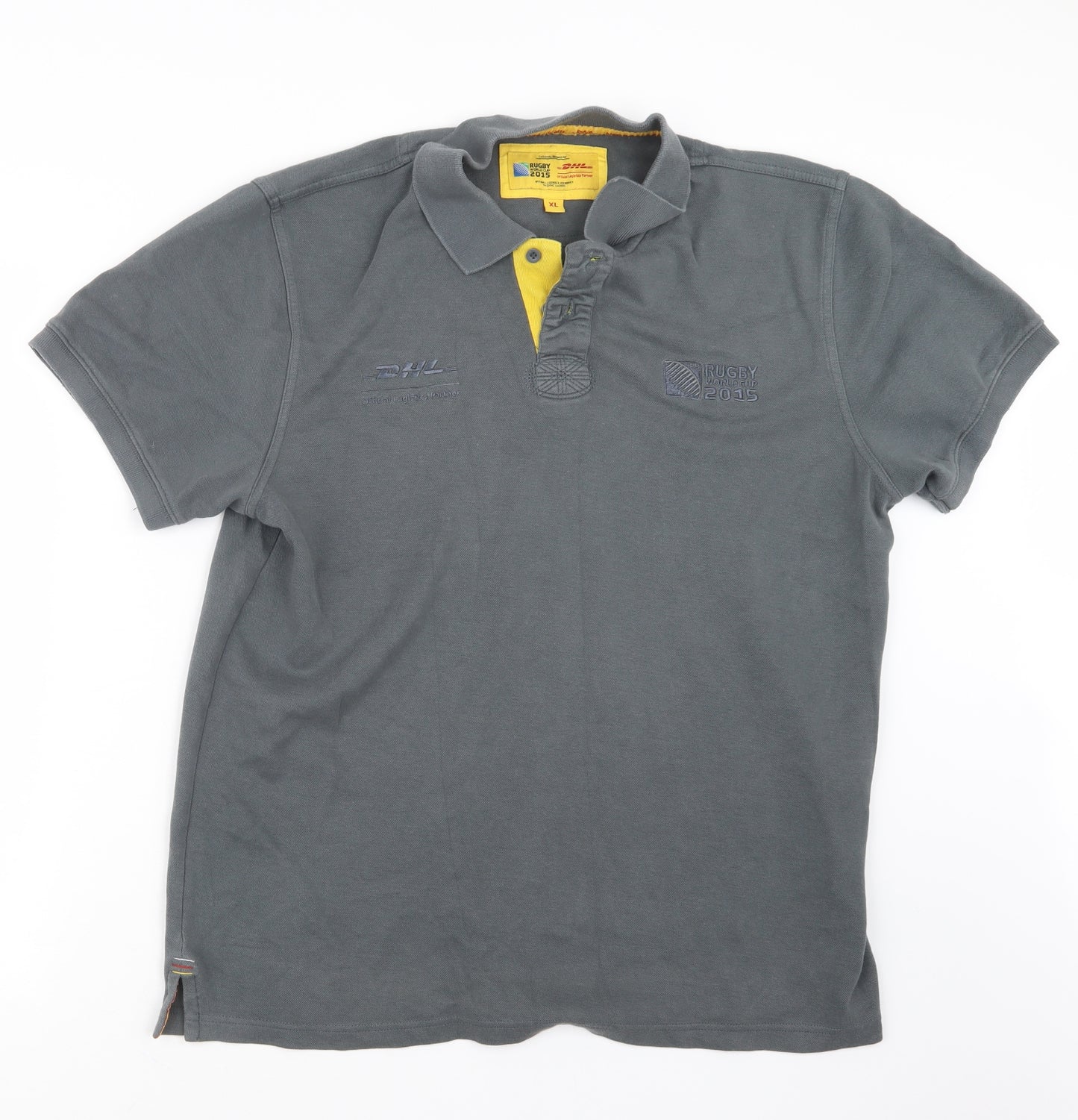 DHL Mens Grey    Polo Size XL  - Rugby World Cup 2015
