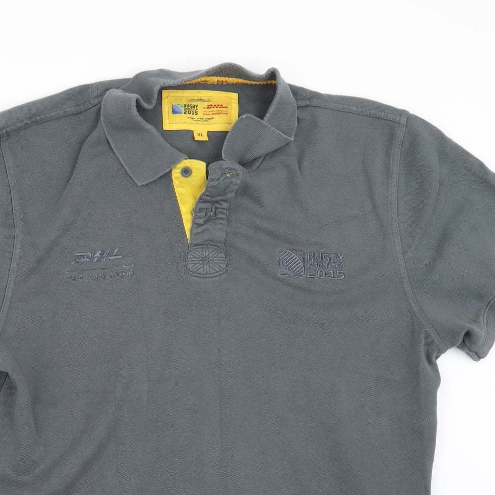 DHL Mens Grey    Polo Size XL  - Rugby World Cup 2015