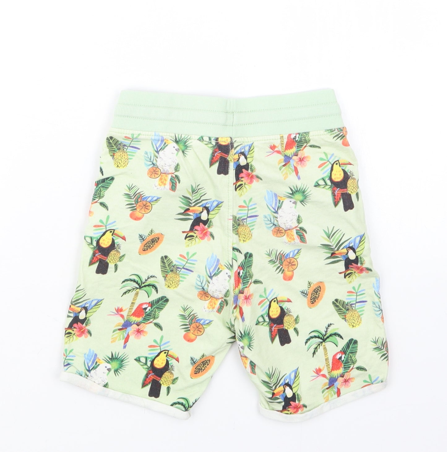 H&M Boys Green Geometric  Sweat Shorts Size 7 Years