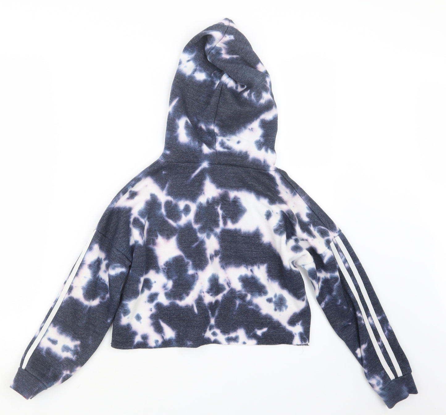 New Look Girls Blue Geometric  Pullover Hoodie Size 9 Years