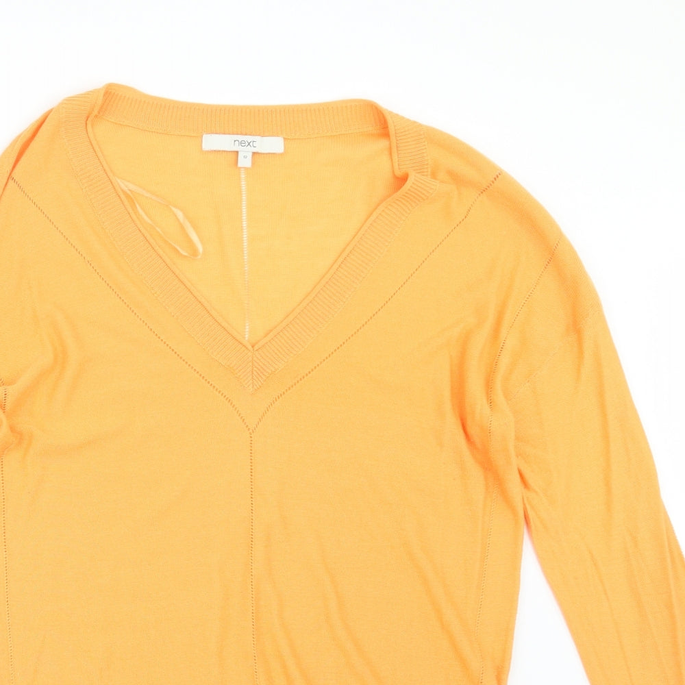 NEXT Womens Orange  Knit Pullover Jumper Size 12