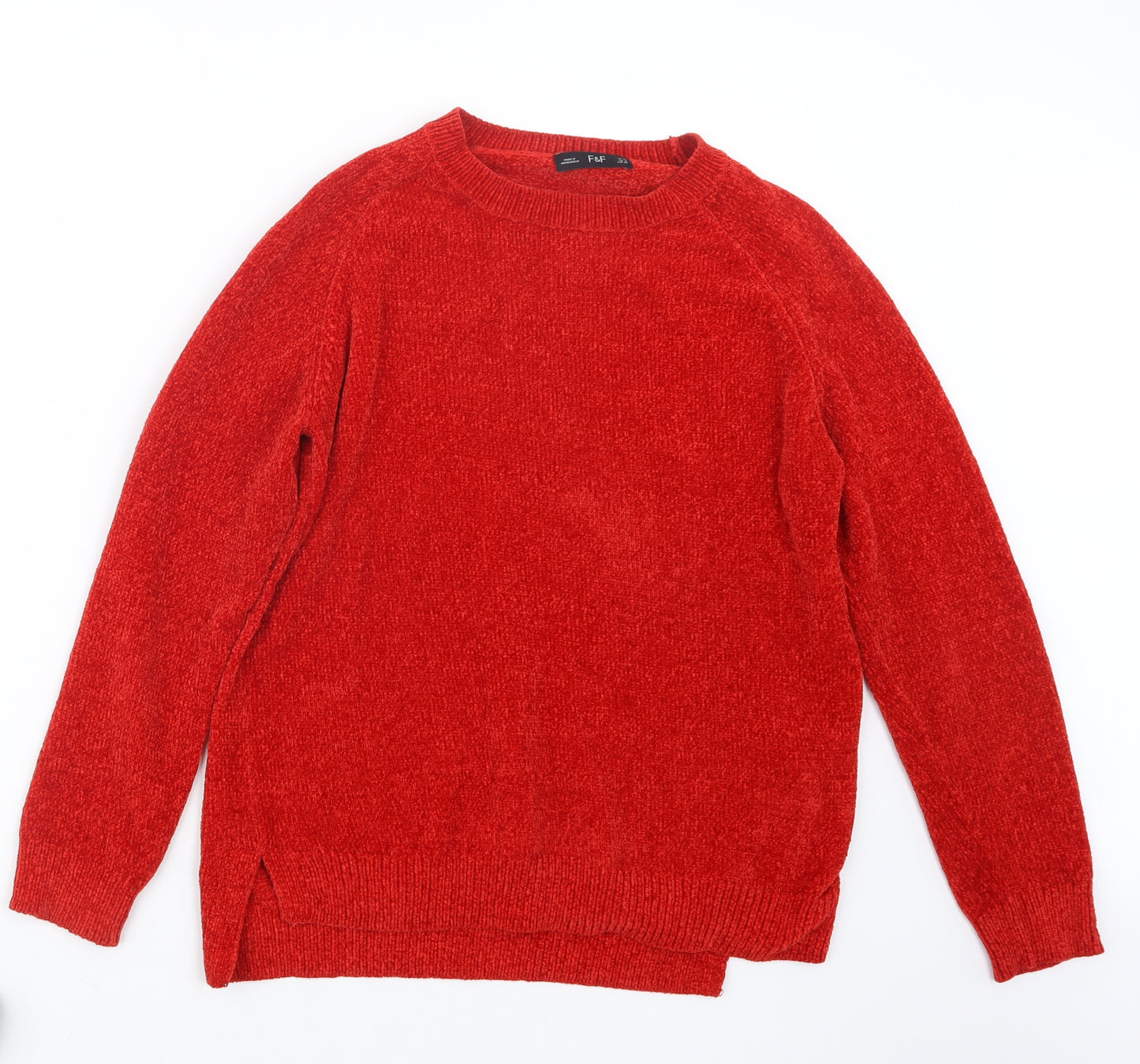 F&F Womens Red  Knit Pullover Jumper Size 12
