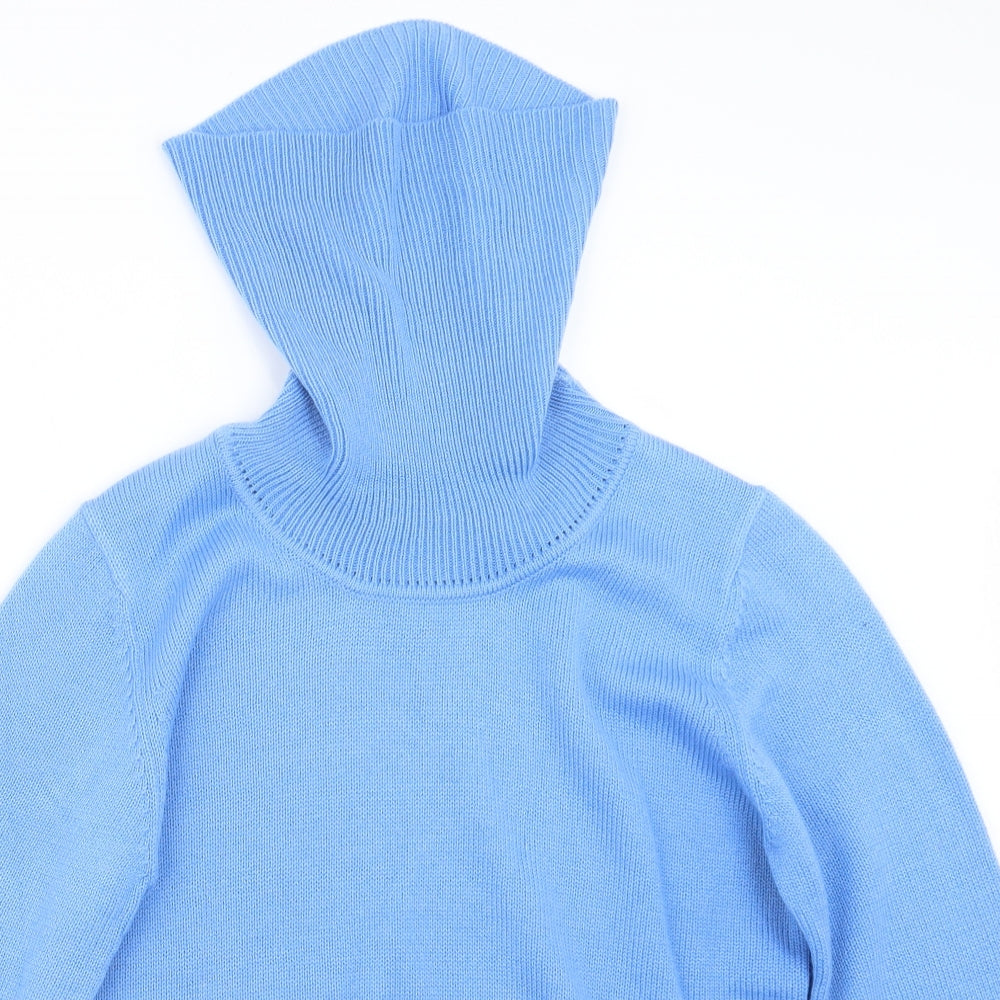 Damart Womens Blue  Knit Pullover Jumper Size 14