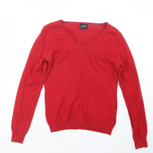 James & Nicholson Womens Red  Knit Pullover Jumper Size M