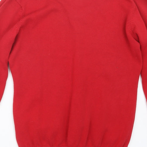 James & Nicholson Womens Red  Knit Pullover Jumper Size M