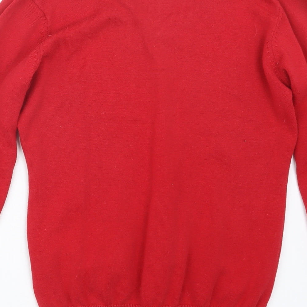 James & Nicholson Womens Red  Knit Pullover Jumper Size M