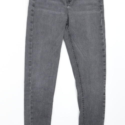 Topshop Womens Black  Denim Straight Jeans Size 26 in L26.5 in