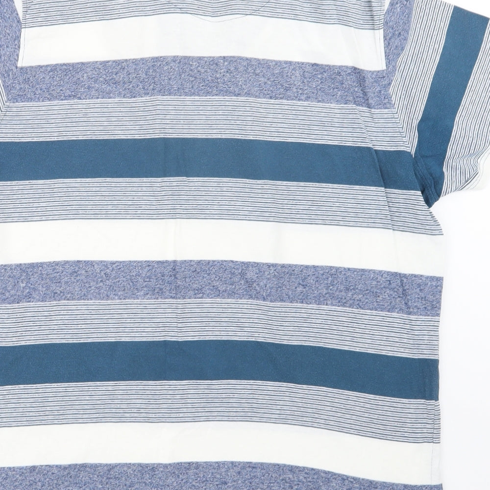 Pierre Cardin Mens Blue Striped   Polo Size XL