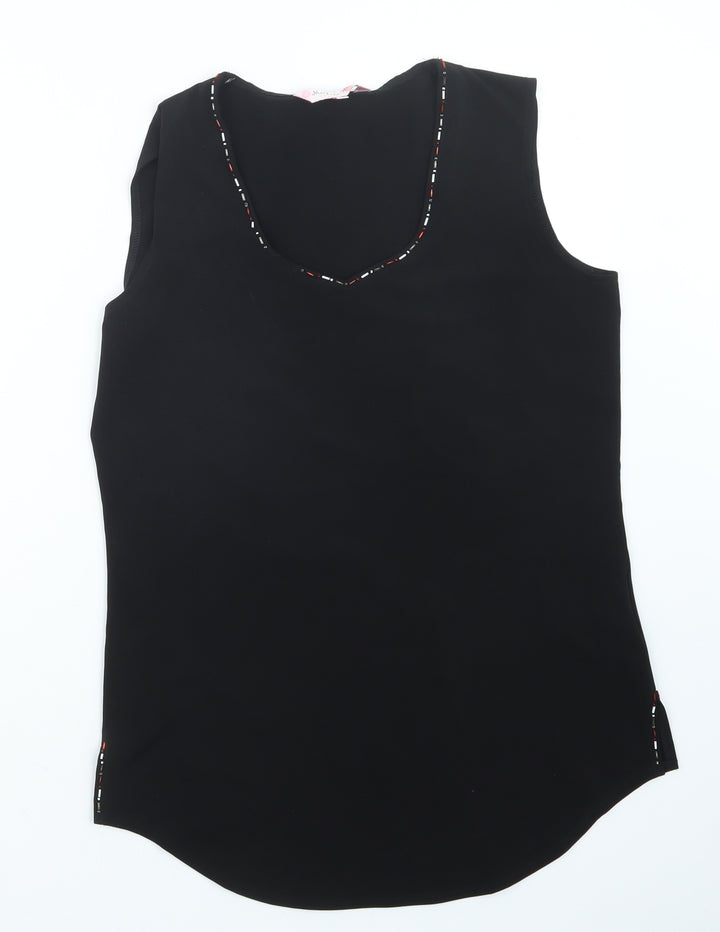 Michele Hope Womens Black Basic Tank Size 14