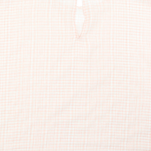 NEXT Womens Pink Check  Basic Blouse Size 18