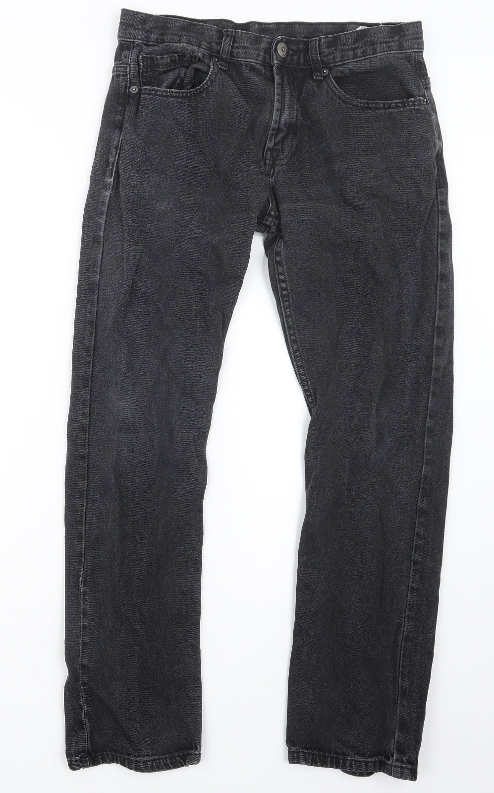 Denim Co. Mens Black  Denim Straight Jeans Size 30 in L28 in