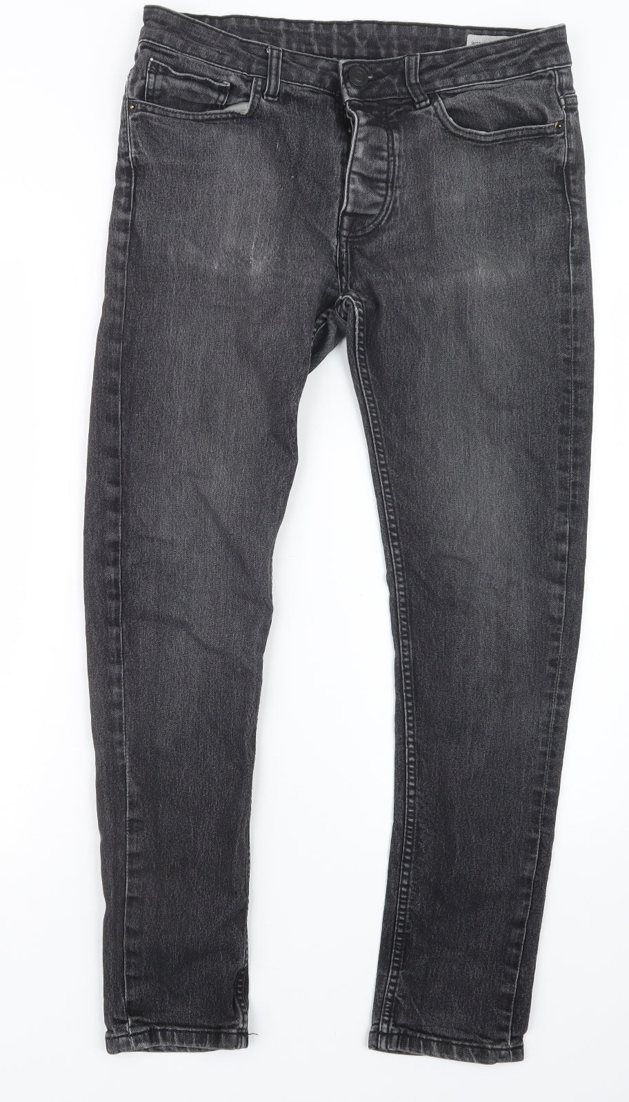 Denim Co. Mens Black  Denim Skinny Jeans Size 32 in L29 in