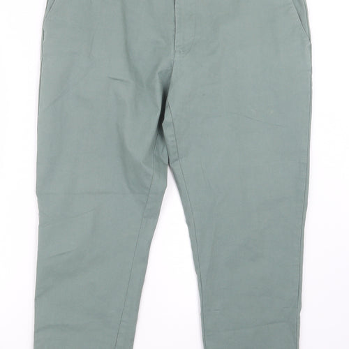Marks and Spencer Mens Green   Trousers  Size 35 in L26 in