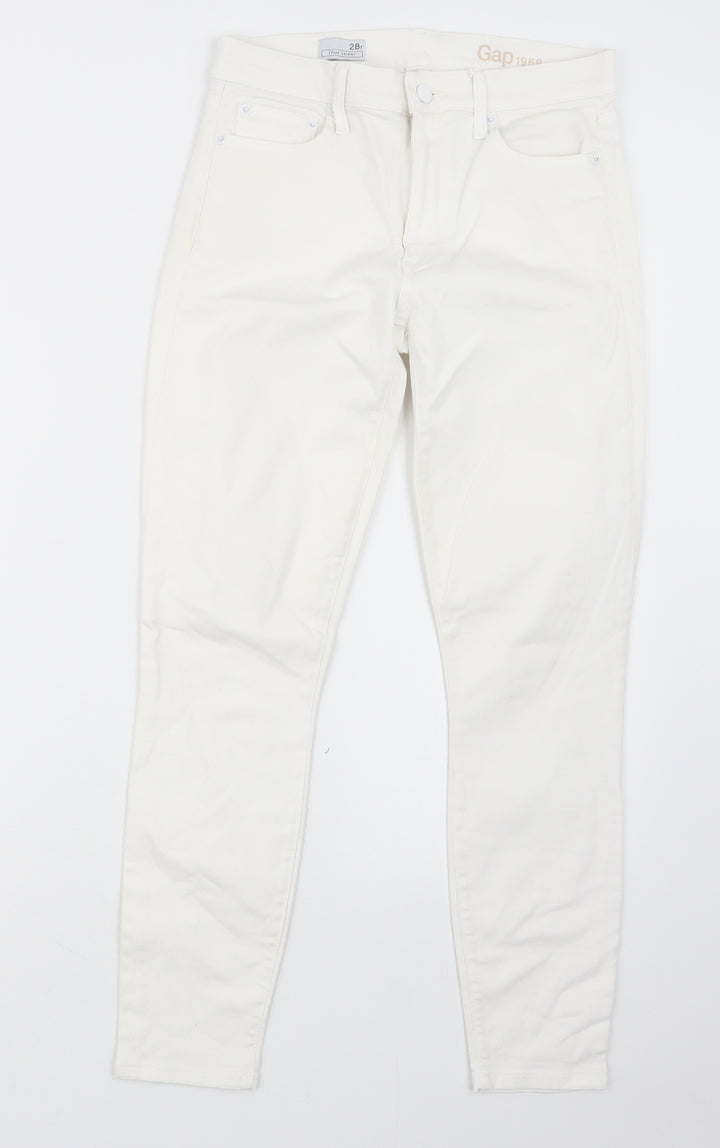 Gap Womens White  Denim Skinny Jeans Size 27 in L26 in