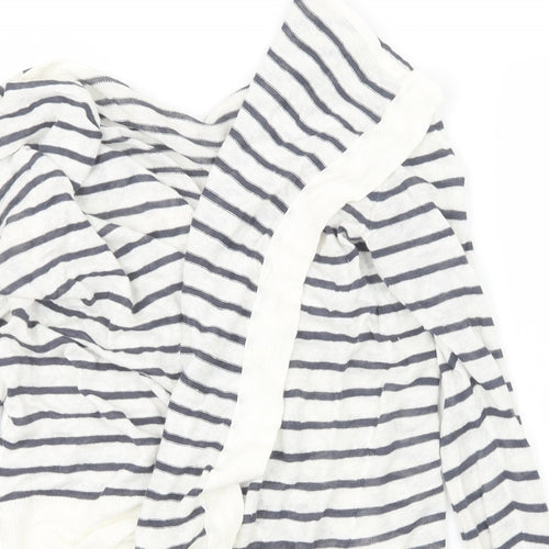 Preworn Womens Blue Striped  Cardigan Jumper Size S