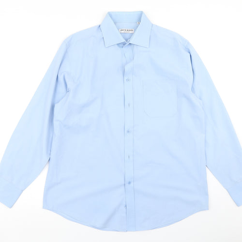 Jack Reid Mens Blue    Dress Shirt Size 16